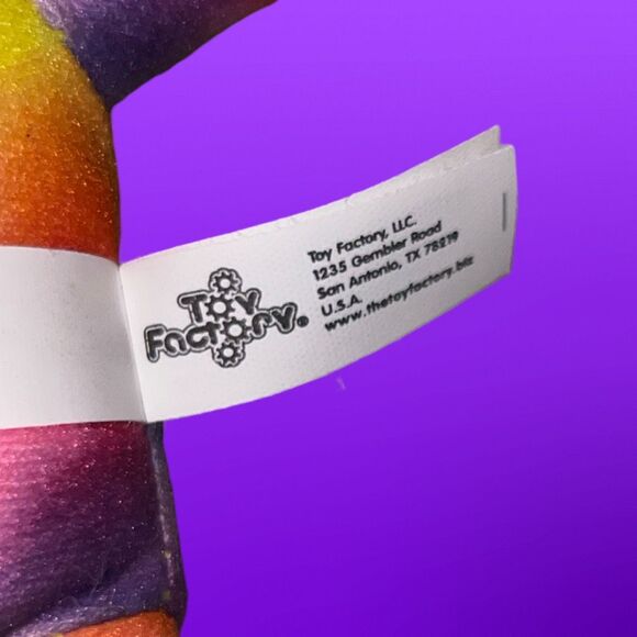 2018 GARFIELD Odie Rainbow Tie Dye Toy Factory 9" Stands Plush 40th Birthday - Picture 5 of 5